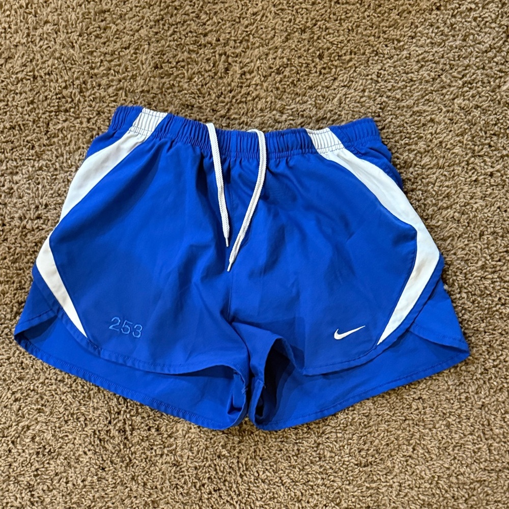Nike Royal Blue Running Shorts with White Trim
